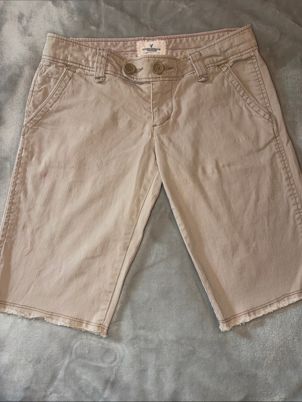 American Eagle Outfitters Light Beige Bermuda Shorts